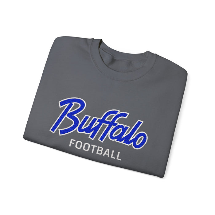 Buffalo Football Nickel City Crewneck Sweatshirt | Vintage Embroidered Buffalo Football Sweatshirt