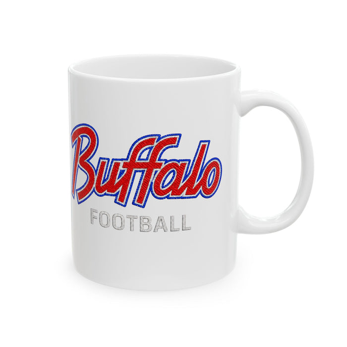 Buffalo Football Retro Logo Ceramic Mug (11oz, 15oz)