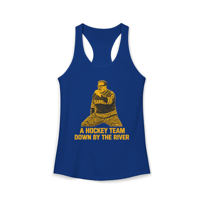 Buffalo Hockey Racerback Tank – “A Hockey Team Down by the River” Women’s Tank Top | Teesrus716