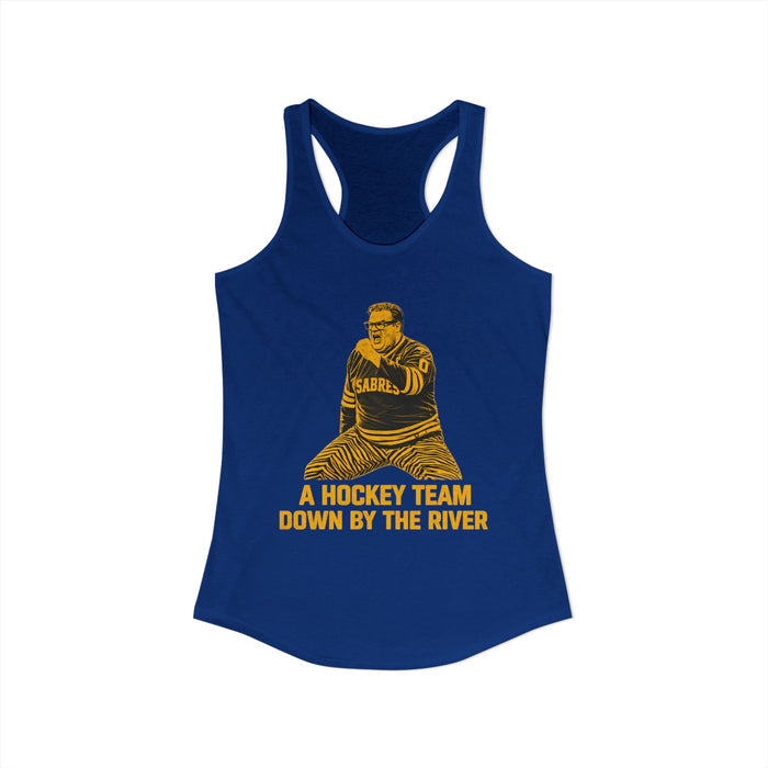 Buffalo Hockey Racerback Tank – “A Hockey Team Down by the River” Women’s Tank Top | Teesrus716
