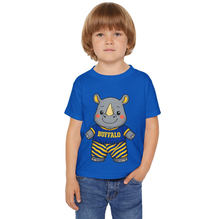 Buffalo Hockey Toddler T-Shirt – Baby Rhino Graphic Tee | 716 Kids Apparel | Teesrus716