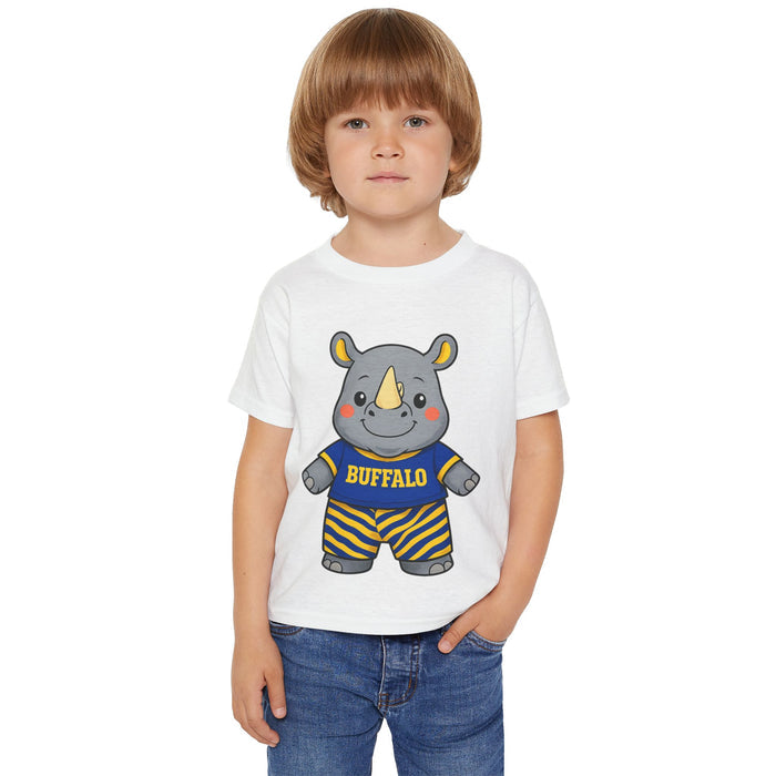 Buffalo Hockey Toddler T-Shirt – Baby Rhino Graphic Tee | 716 Kids Apparel | Teesrus716