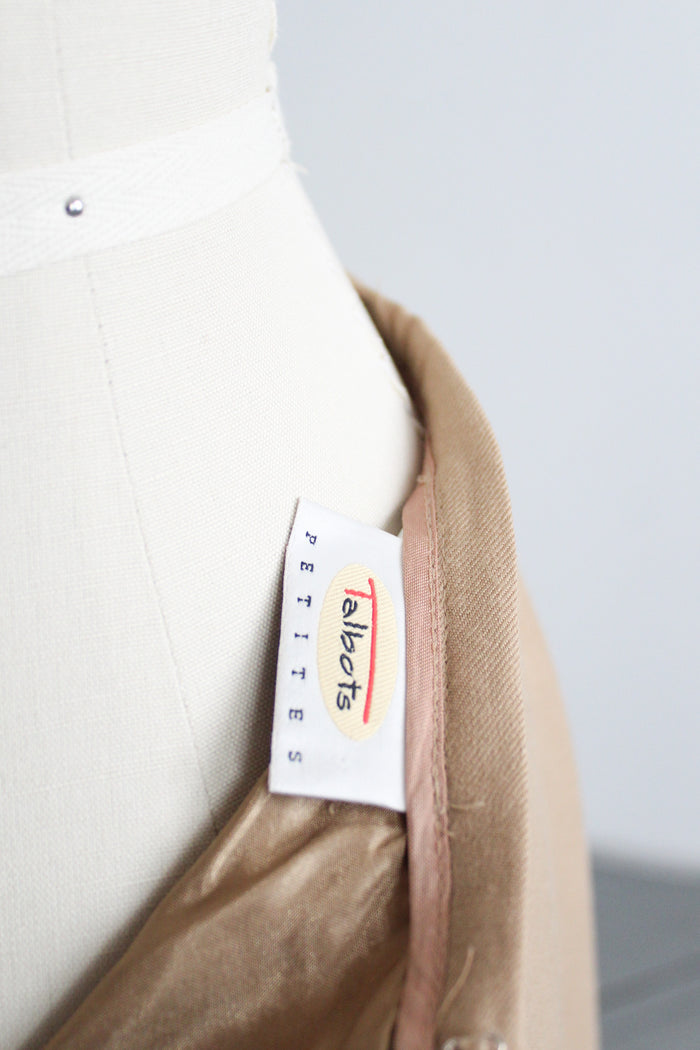 camel wool midi skirt