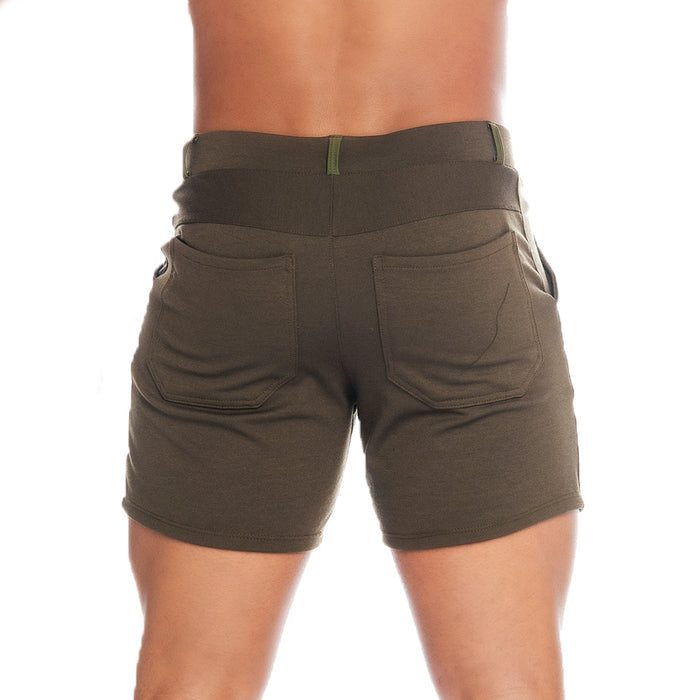 Cargo Green Short vista posterior de Gigo Underwear