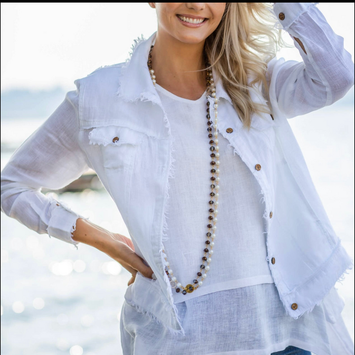 CC CLD Linen Jacket White