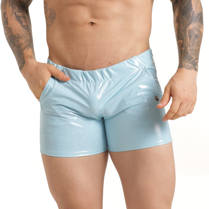 Charol Blue Hotshort vista frontal de Gigo Underwear