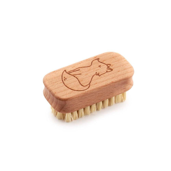 Children's Beech Wood Nail Brush with Stiff Natural Bristles &Keep