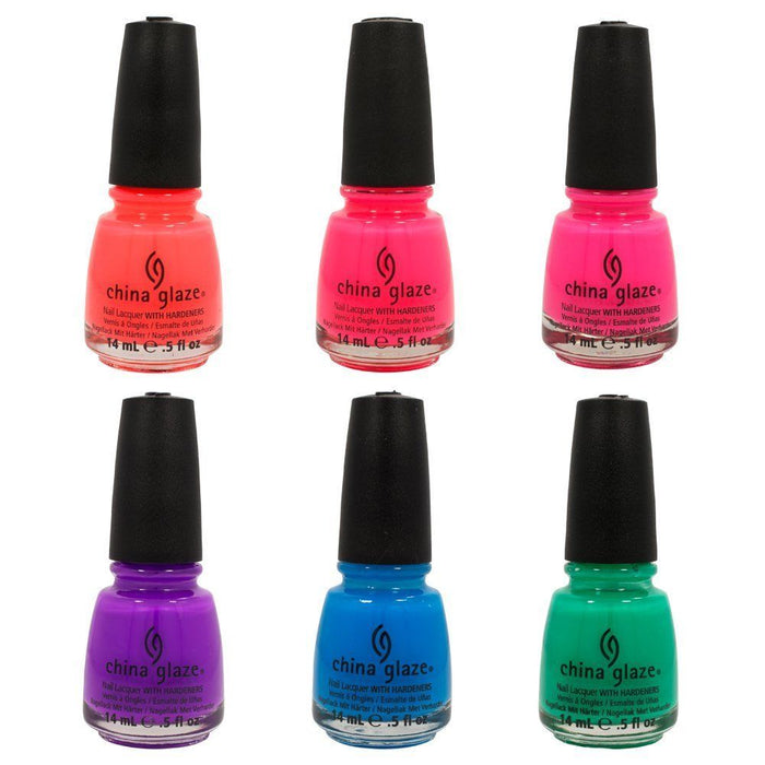 China Glaze Summer Sunsational JELLIES - 6 Bottles Full size 0.5oz/14ml SET