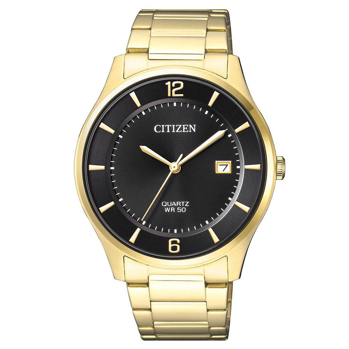 Citizen Gents Gold Stainless Steel Quartz Men's Watch - BD0043-83E