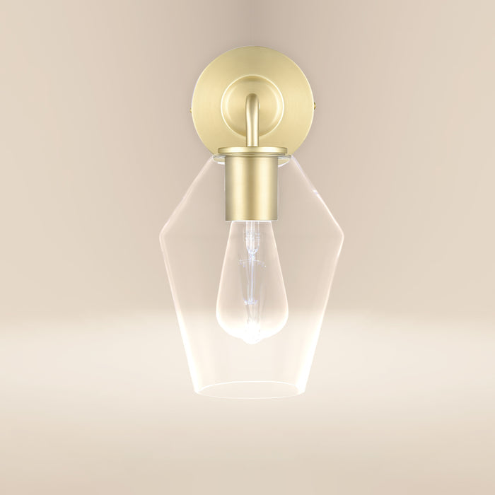 Clare Wall Sconce | Brushed Brass/Clear