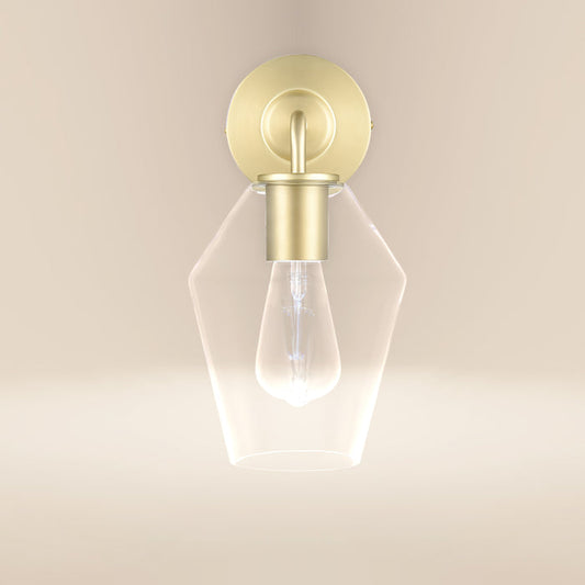 Clare Wall Sconce | Brushed Brass/Clear