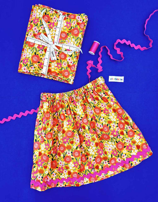 Clothkits® Easy Gathered Skirt Dressmaking Kit, Cotton Poplin