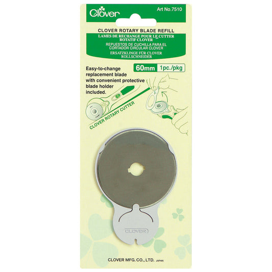 Clover Rotary Blade: Refill Pack: 60mm x 5 - Rotary Cutter