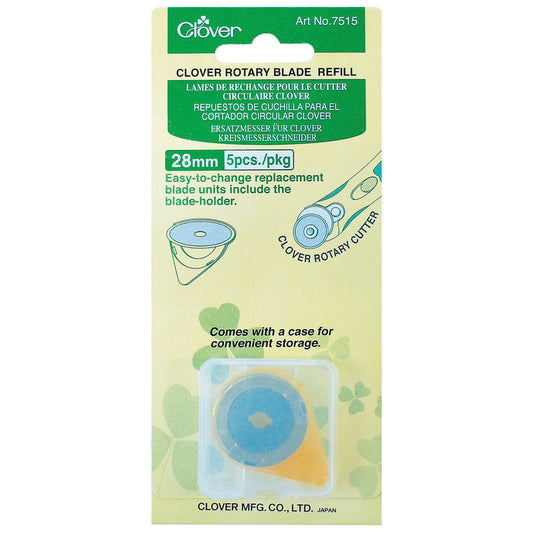 Clover Rotary Blades: Refill Pack: 45mm x 5 - Rotary Cutter