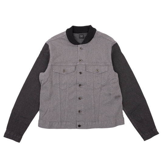 Color Block Denim Jacket - Black/Grey by Westbrook X Barneys New York
