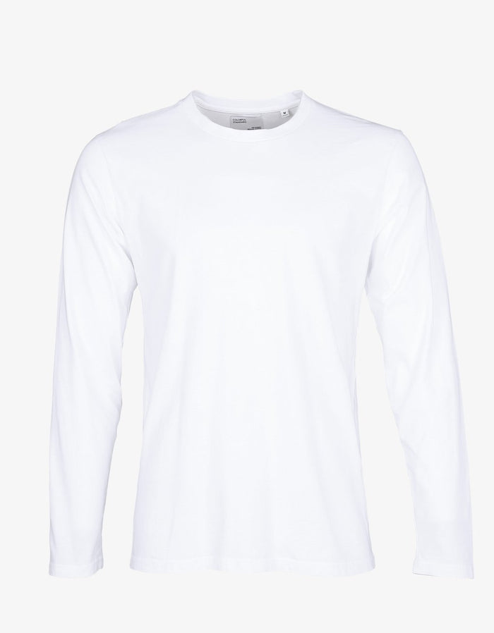 Colorful Standard - Classic Organic LS Tee Optical White - T-shirt manches longues blanc en coton biologique-T-shirts-CS1002