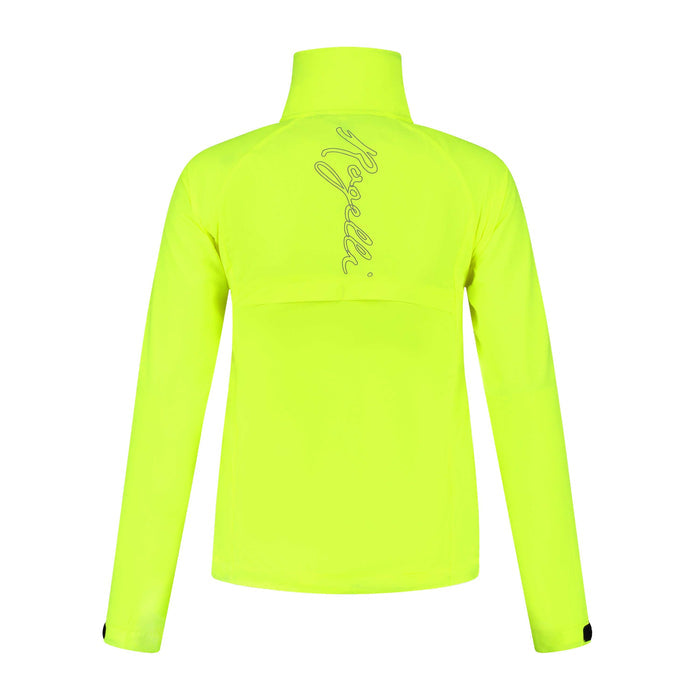 Rogelli Core hardloopjack dames fluor achterkant.