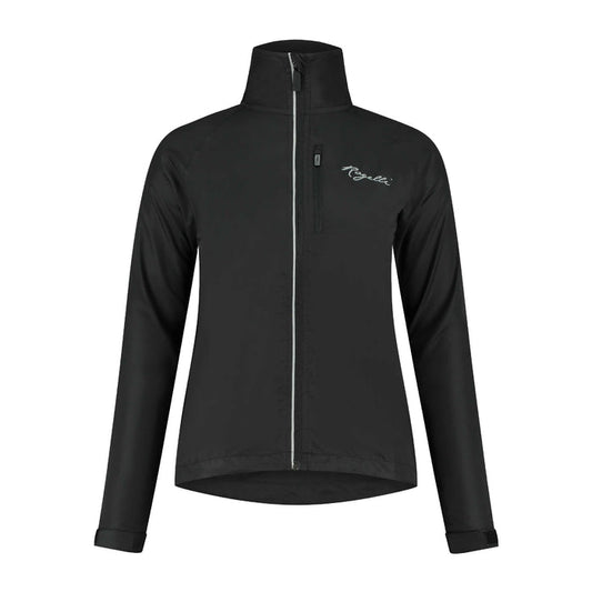 Rogelli Core hardloopjack dames zwart voorkant.