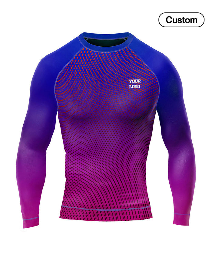 Custom Rash Guard - Gradient Raglan Design - Personalized Top - UNISWIFT USA