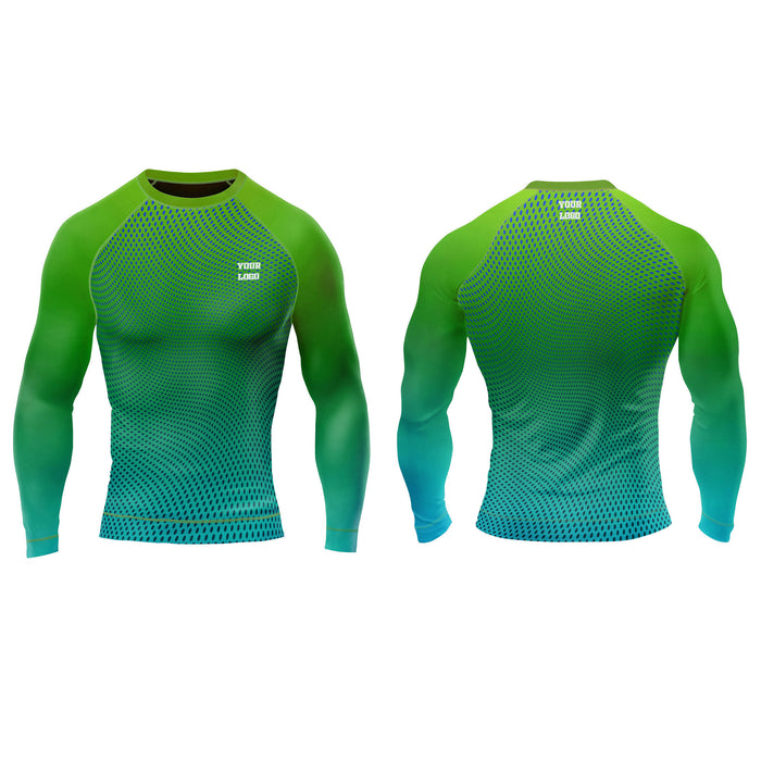 Custom Rash Guard - Gradient Raglan Design - Personalized Top - UNISWIFT USA