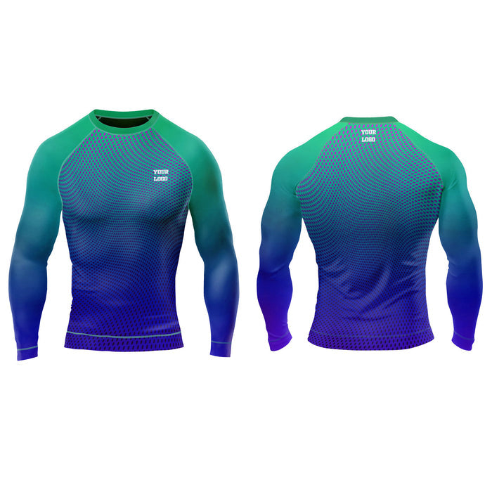 Custom Rash Guard - Gradient Raglan Design - Personalized Top - UNISWIFT USA