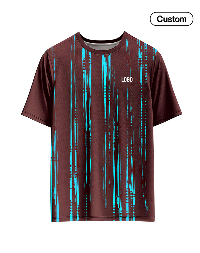 Custom Soccer T-Shirt - Vertical Stripe - Personalized Gear