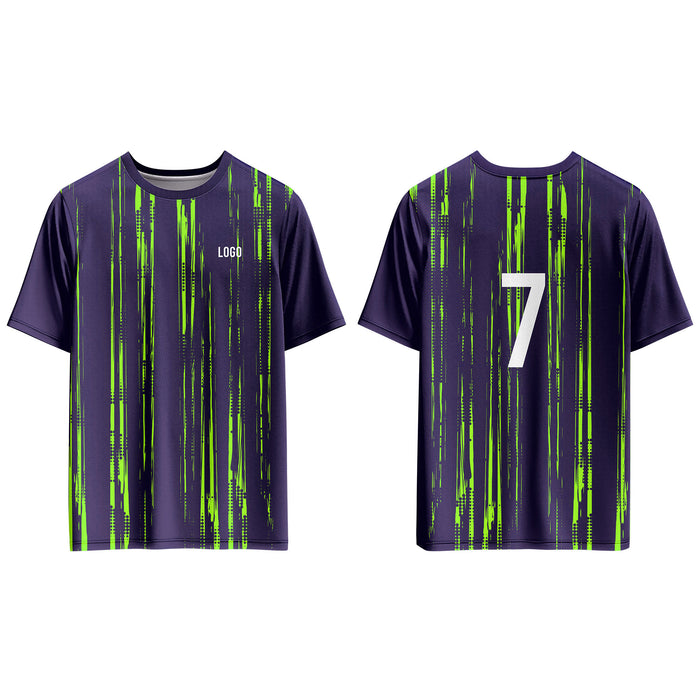 Custom Soccer T-Shirt - Vertical Stripe - Personalized Gear