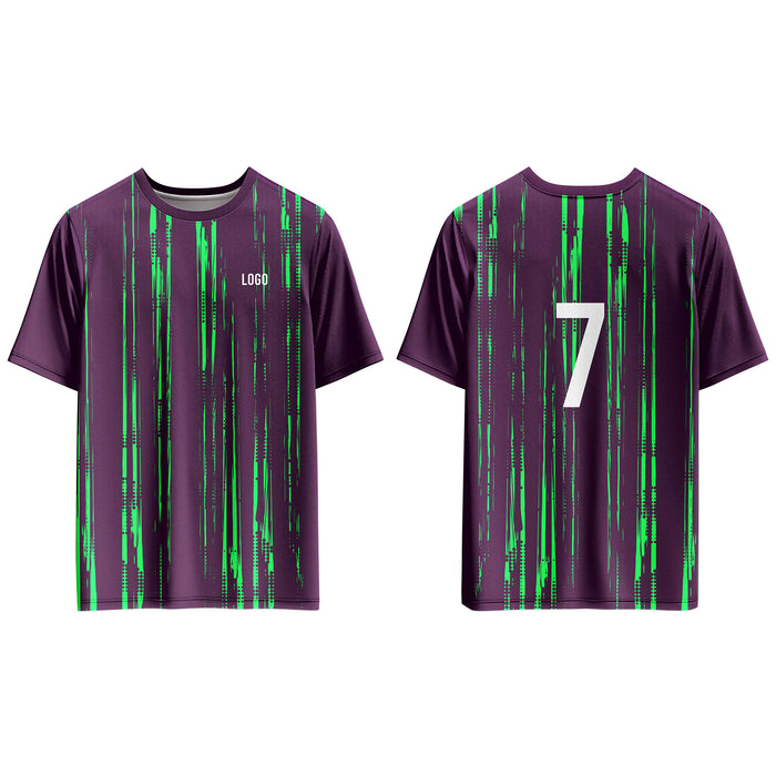 Custom Soccer T-Shirt - Vertical Stripe - Personalized Gear