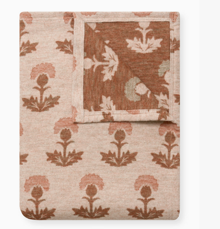 Lightweight Blanket - Thistle Blockprint