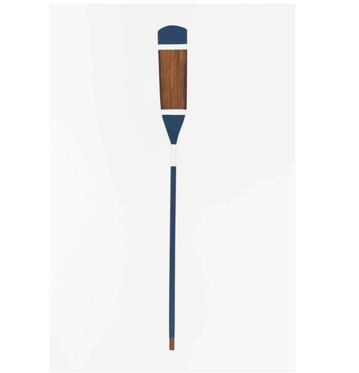 D Navy + White Wood Oar