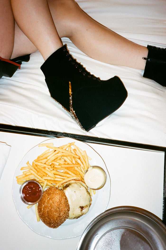 DAMSEL-CLW Jeffrey Campbell Platform Boots Black Suede Pewter _hover