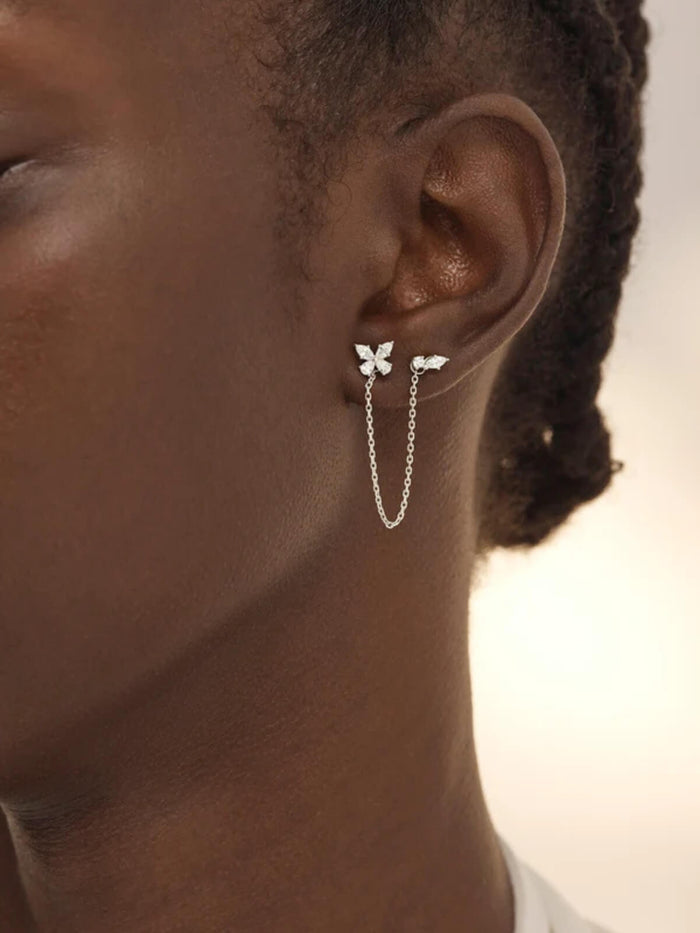 Dancing in the Wind Chain Earrings - Sterling Silver