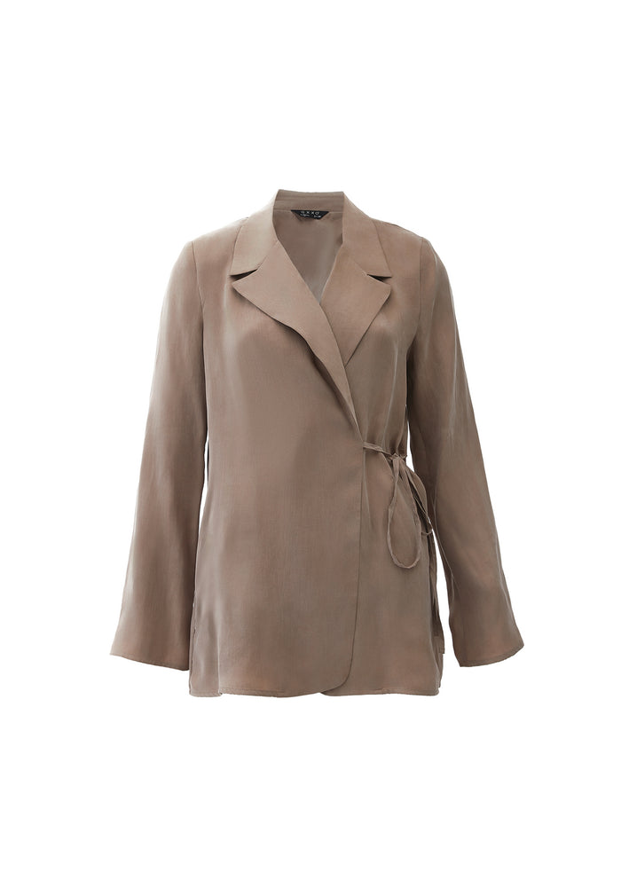 Double Breasted Blazer Jacket - DESERT TAUPE