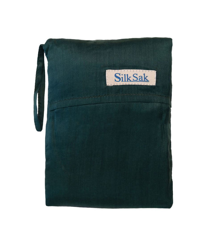 100% Silk Double Silksak in Green