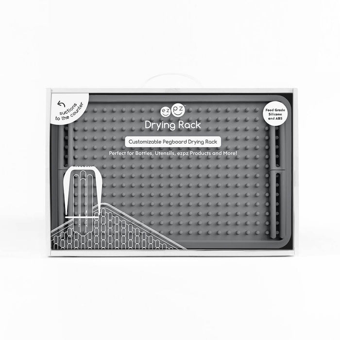 The Drying Rack in Gray by ezpz / Odor-Resistant, 100% Silicone Drying Rack
