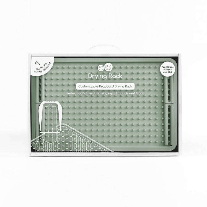 The Drying Rack in Sage by ezpz / Odor-Resistant, 100% Silicone Drying Rack