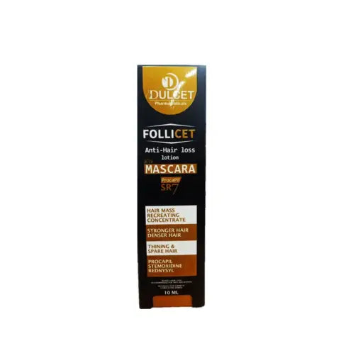 Dulcet Follicet Anti-Hair Loss Mascara 10ml - ماسكرة فوليسيتا المضادة لتساقط الشعر والحواجب والرموش من دالسيت - 10 مل
