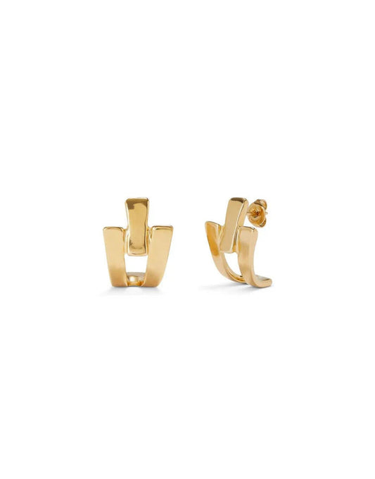gold curve uno de 50 earring