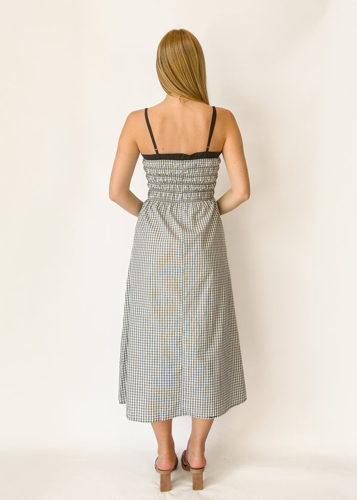 Elan Ellie Gingham Maxi Dress