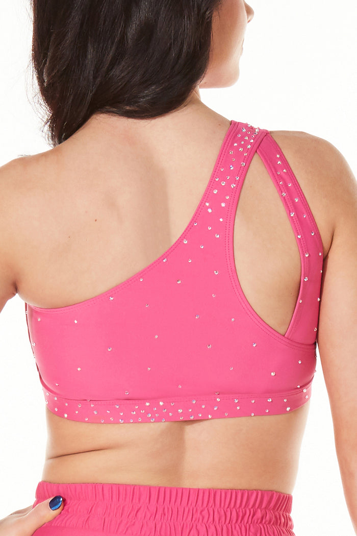 Elsa Sports Bra in Hyper Pink
