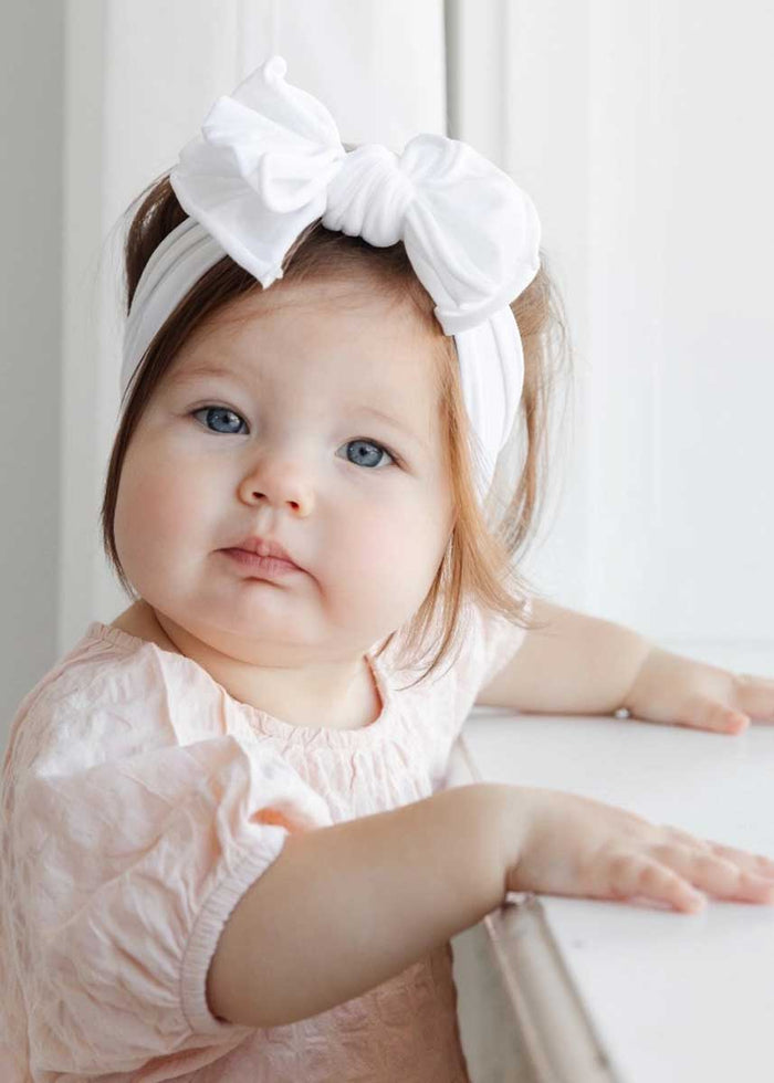 Fab Bow Headband - White