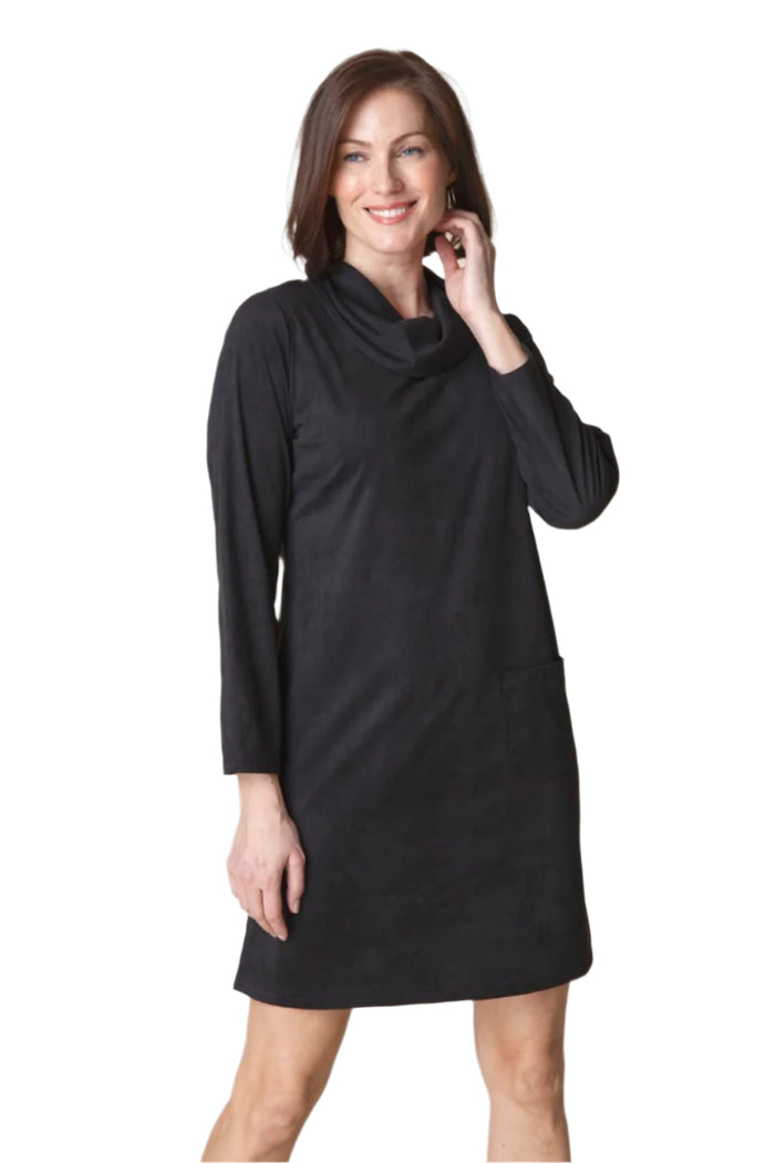 Faux Suede Easy Pocket Dress - 10885 - Size S