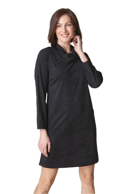 Faux Suede Easy Pocket Dress - 10885 - Size S
