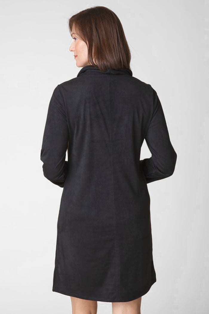 Faux Suede Easy Pocket Dress - 10885 - Size S