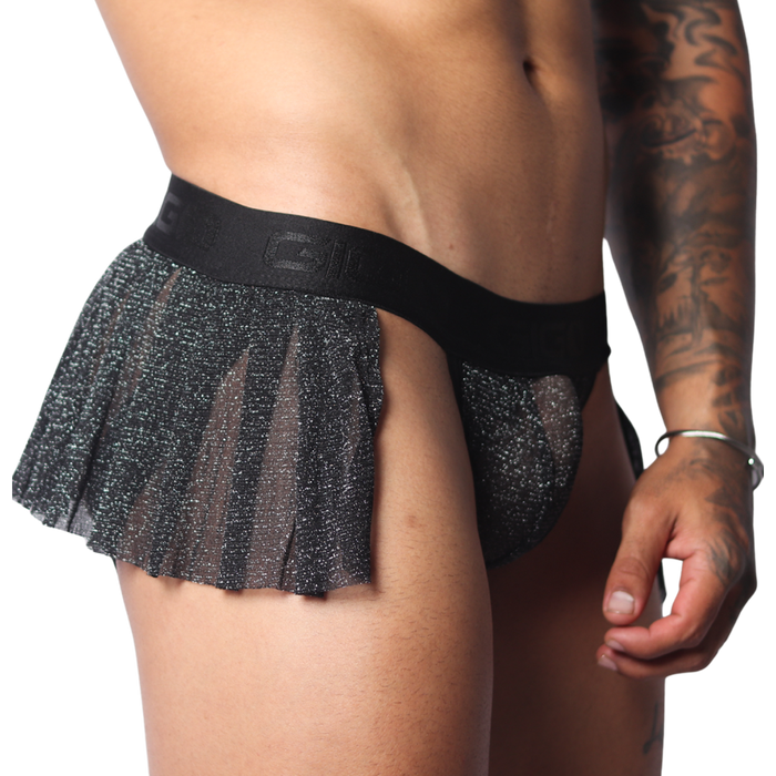Flash Black Skirt vista frontal de Gigo Underwear