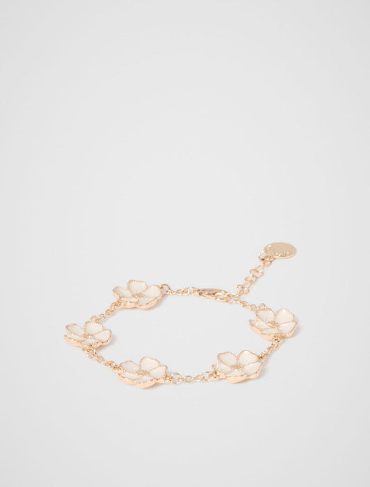 Florence Flower Bracelet 0 Ivory Gold Forever New