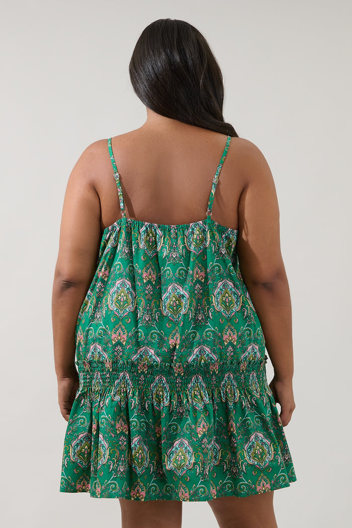 Francia Shift Mini Dress Paisley Curve