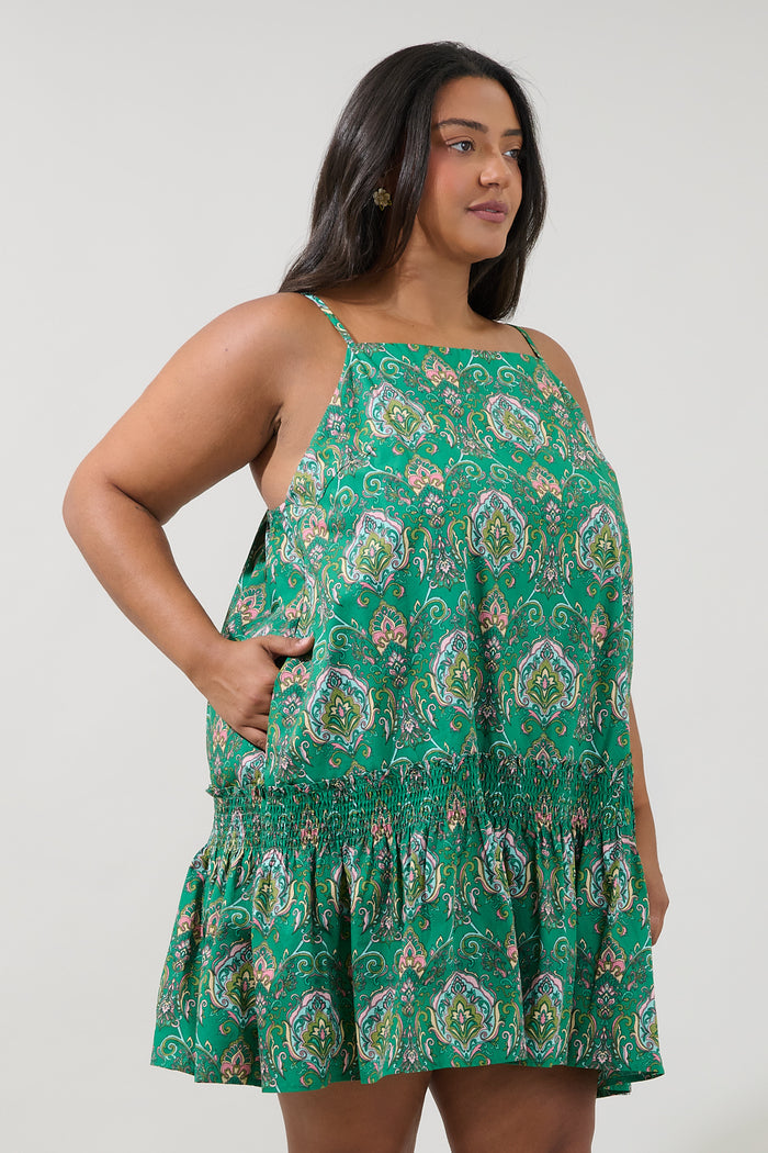 Francia Shift Mini Dress Paisley Curve