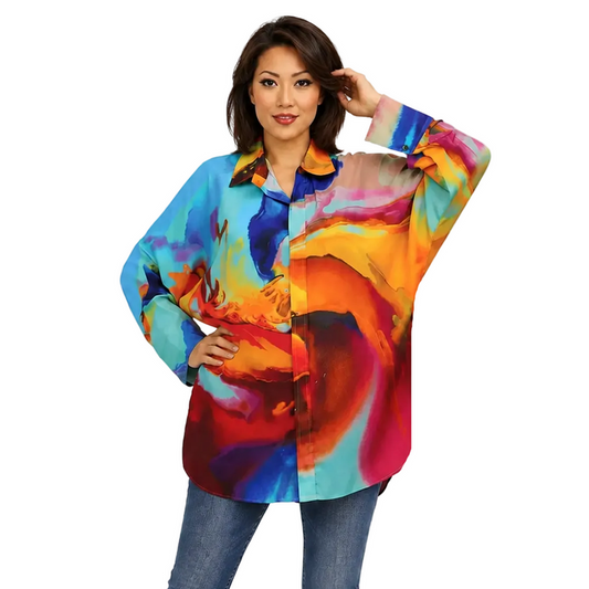 Gerard-Inpired Artful Oversized SHIRT IN MULTI - FRBS-341-GE