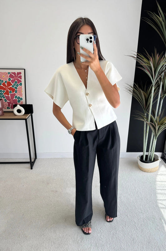 Gilet à boutons écru DS.Sélection
